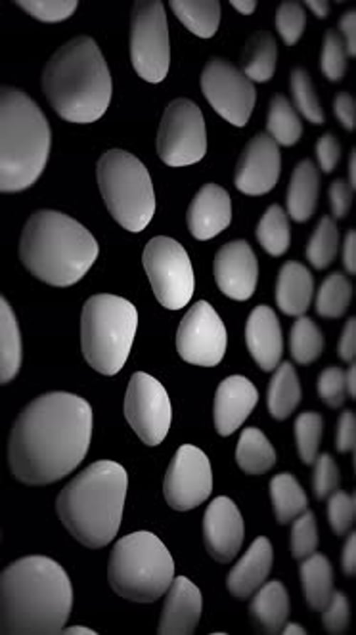 Abstract Fluid White Pebbles Seamless Motion Loop
