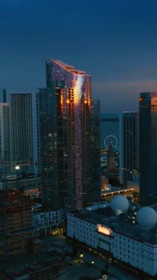 Dazzling view of the gorgeous Miami, Florida, USA after sunset