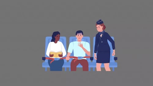 Animated Panicking Guy Character