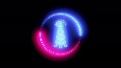 Icono de plataforma petrolera con una línea de neón brillante aislada sobre fondo negro. Capítulo 1346 1