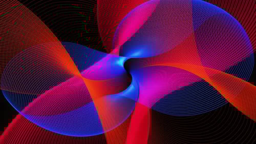 Abstract Vibrant Flowing Line Art Background