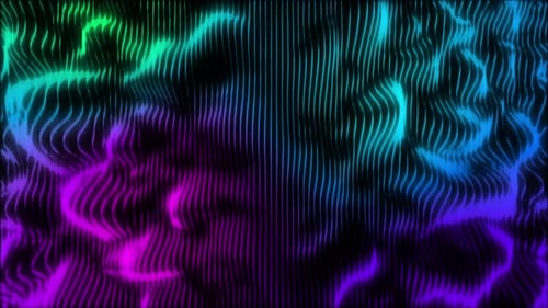 Abstract Neon Line Waves Motion Background Loop