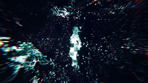 Digital Glitch Pixelated Abstract Background Animation