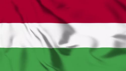 Realistic Waving Hungarian Flag Background Motion Graphic