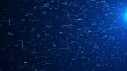 Futuristic Digital Data Network Background with Abstract Technology Flow