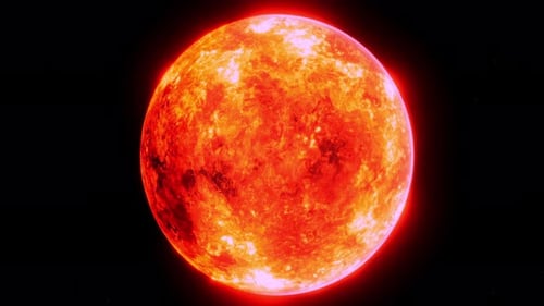 Die Sonne leuchtet hell im Weltraum