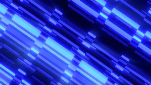 Blaue, hell leuchtende Energielinienstreifen mit leichtem futuristischem Hi-Tech-Hintergrund