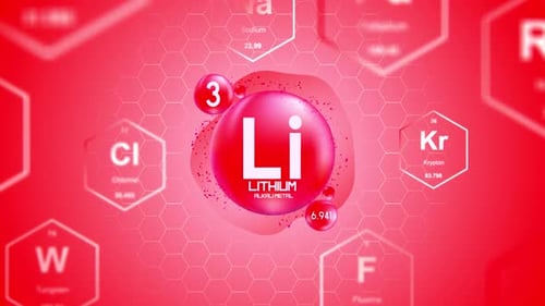 Zelle mit periodischen Lithium-Elementen