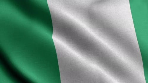Nigerian Flag Waving Gently