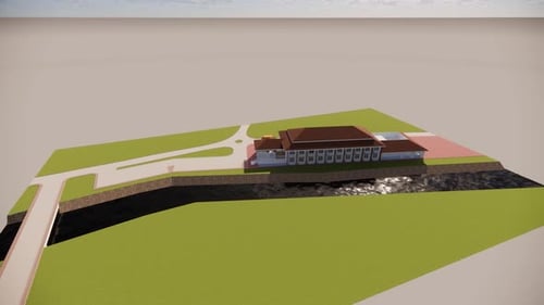 Visualización 3D del plan maestro del edificio Riverside