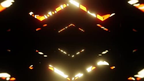 Textured Neon Golden Glass Fire Arrow Vj Loop Background