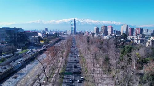 Downtown City at Santiago in Metropolitan Region Chile.