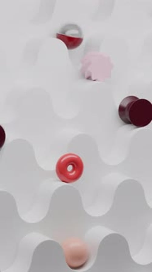 Geometric Path Colorful Shapes 3d Loop