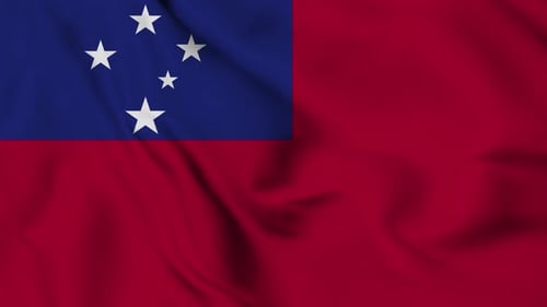 Wehende Flagge von Samoa