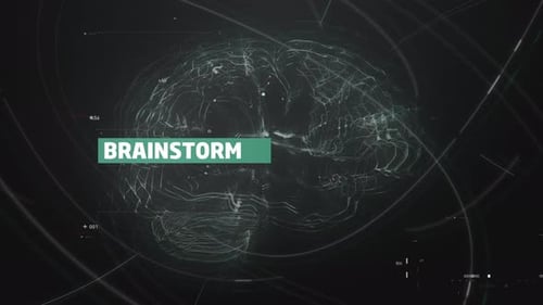 Título do Brainstorm: fundo digital abstrato sobre danos cerebrais