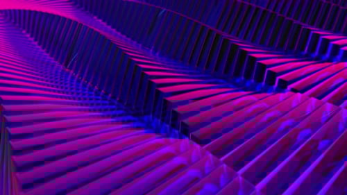 Seamless Loop of Abstract Neon Geometric Shapes