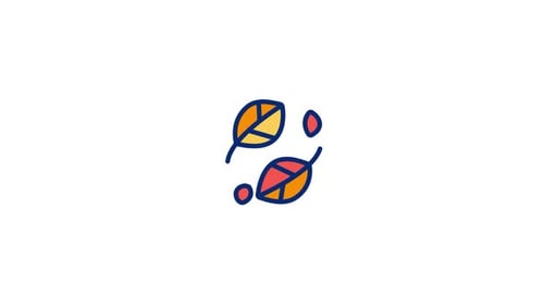 Icono animado de hojas