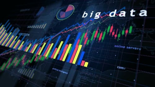 Big data charts and graphs diagram