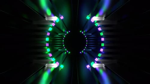 Purple And Turquoise Neon Ellipsed Tunnel Background Vj Loop In 4K