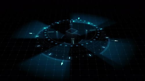 Futuristic Tech HUD Logo Reveal Animation