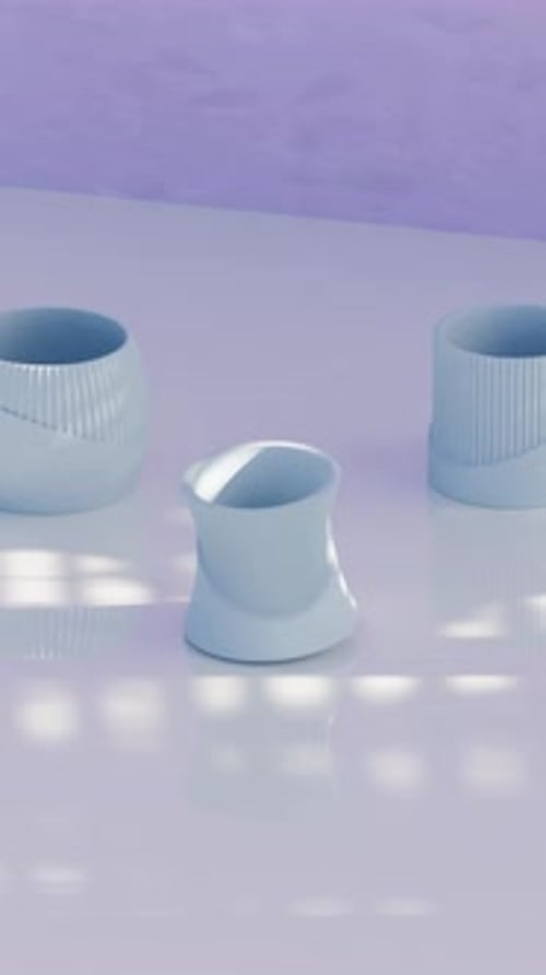Vases Loop 3D Morph Animation