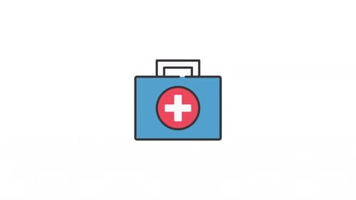 Pulsing First Aid Kit Icon Animation