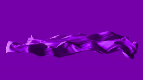 Abstract Fluid Purple Fabric Flowing Animation