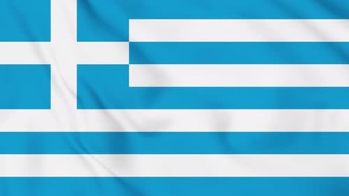 Realistic Waving Flag of Greece Seamless Loop