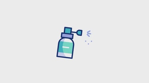 Animated Medical Nasal Spray Bottle Icon