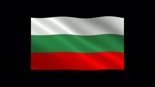 Waving National Flag of Bulgaria Loop Animation
