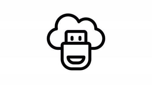 Animated Cloud Storage Data Transfer Icon
