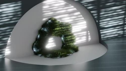 Growing Green Moss Organic Reveal Animation