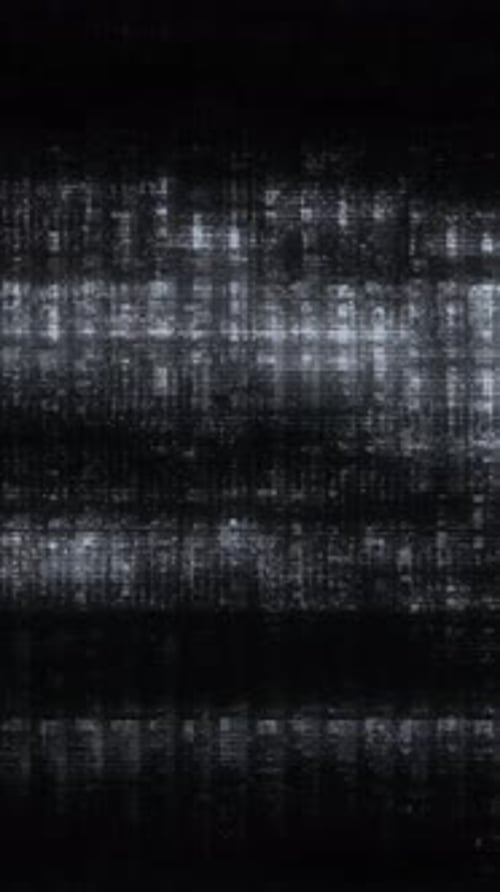 Vertical Monochrome Glitch and Static TV Noise Effect