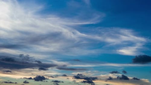 Dramatic Timelapse Sky at Sunset with Clouds