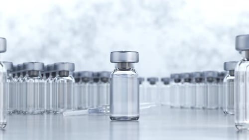 Animated Zoom on Vaccine Vial with Syringe