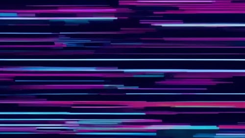 Dynamic Glitch Lines Background Animation with Cyberpunk Colors