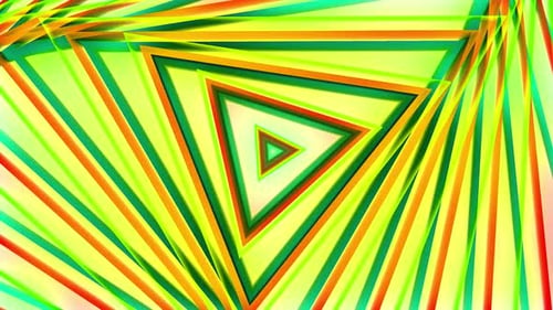 Vibrant Geometric Triangle Tunnel Loop Background