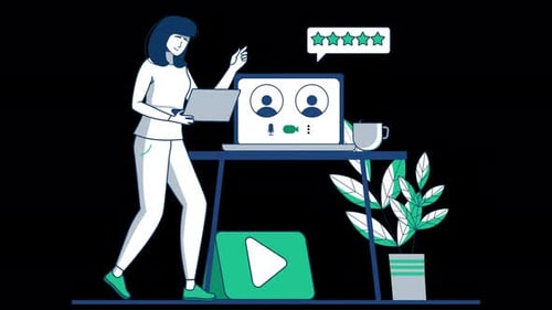 Femme travaillant sur un ordinateur portable au bureau dans un espace de travail moderne