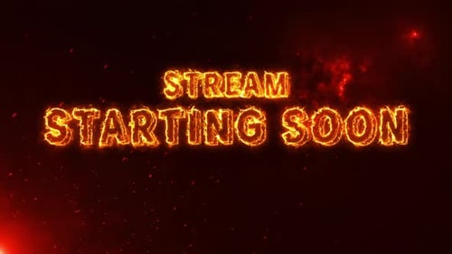 Stream starting soon neon text animation suitable for video live streaming. Animated neon text.