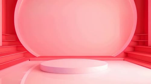 podium Futuristic showcase with platform for product displaying. Empty modern stage display