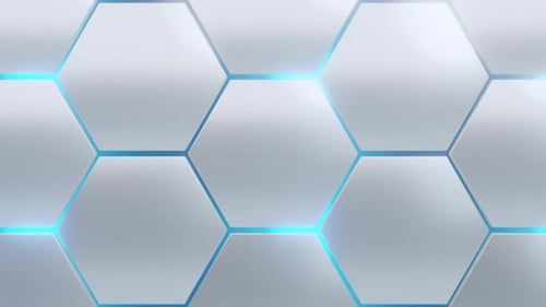 3d Abstract white hexagon pattern background