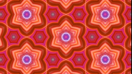 Vibrant Abstract Kaleidoscope Pattern Background Animation