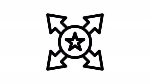 Animated Minimalist Star Expand Full Screen Icon