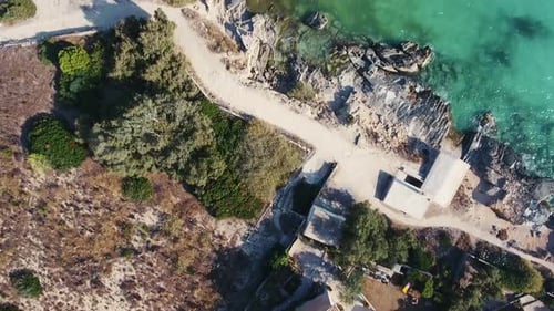 Aerial view of a coastline - Spain Balearic Islands - Es Trenc
