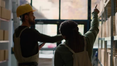 Interns Check Warehouse Inventory
