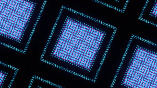 Cyan And Pink Abstract Visual Particles Background Vj Loop In 4K