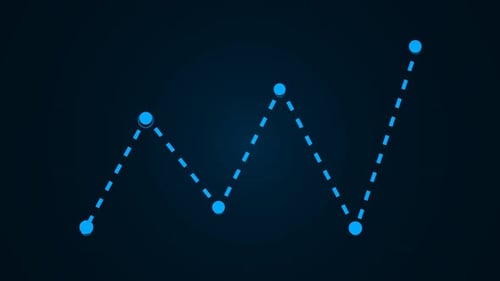 Animated Digital Line Graph with Connecting Data Points