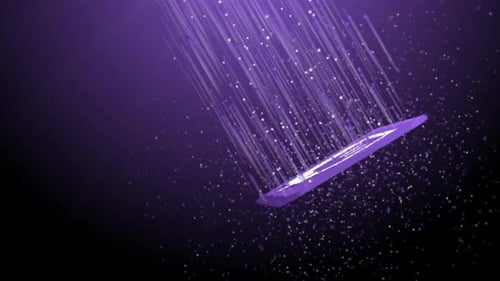 Futuristic Glowing Digital Lines Form and Reveal an Image