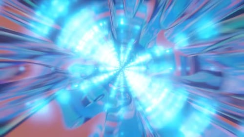 3d Warp Neon Tunnel Loop