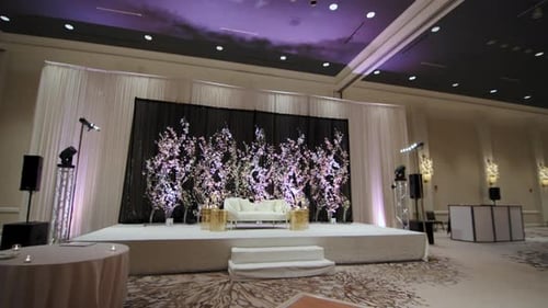 A Large Hall for Celebrations Interior of a Wedding Hall Wedding Decoration